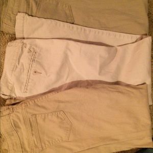 3 pair of girls khakis. In great condition.